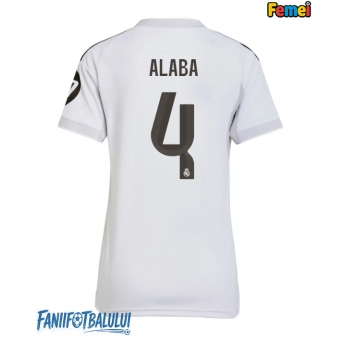 Real Madrid David Alaba #4 Tricou Fotbal Replică 2025-26 Femei Acasa